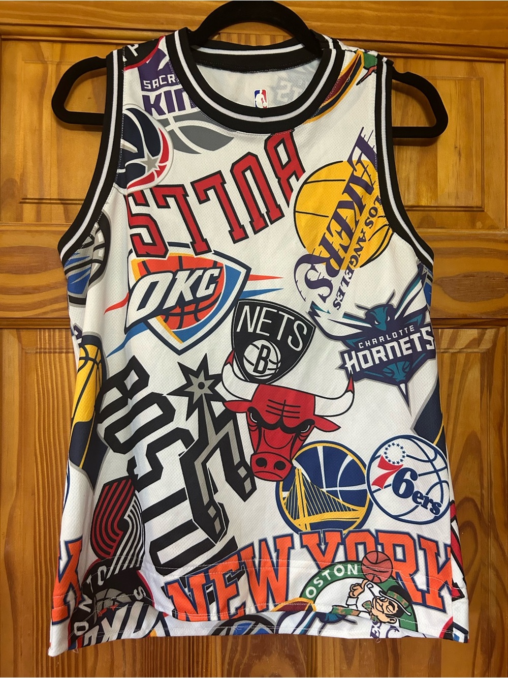 NBA Kids White Multi-Logo Basketball Jersey Tank